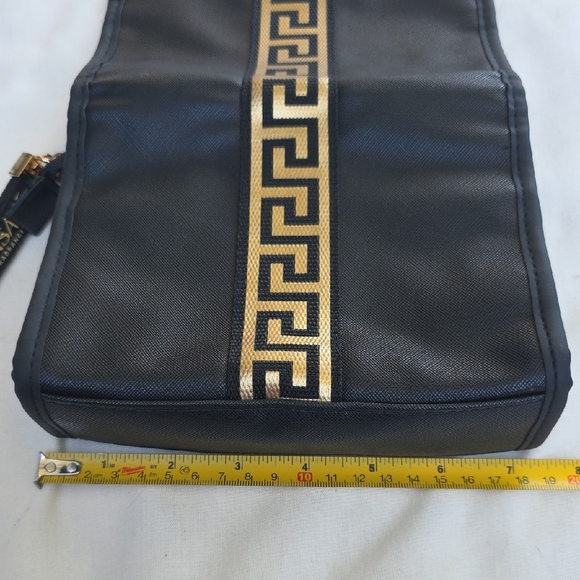 Versace Black and Gold Patterned Pouch - Picture 4 of 8
